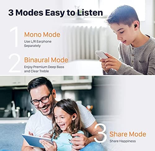 Jinpei Cute Litte Devils Wireless Earphones, Waterproof, CVC 8.0 Noise Cancelling in-Ear erbuds, TWS Stereo Headphones, Built in Mic Headset Premium Sound with Deep Bass,JE-01B_B29 thumbnail 7