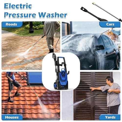 Pressure Washer -5000PSI Power Washer 500ML Foam Canno with Pressure Washers 4 Quick Connect Nozzles for Cars Patios Driveway thumbnail 4