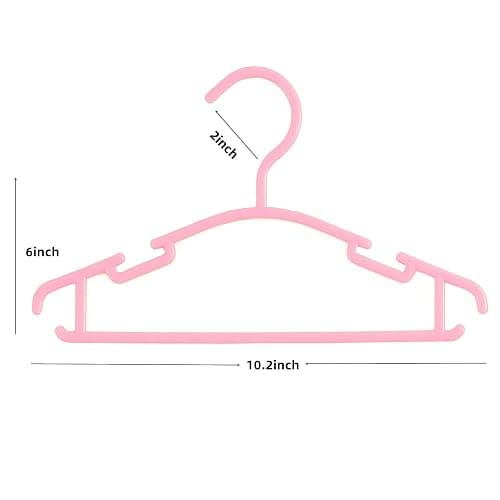 100 Pack Pink Baby Nursery Closet Hangers,Non-Slip Laundry Infant Pant Hanger for Newborn Clothes Gift,Ultra-Thin Child Coat Hanger for Girl Boy Toddler Kids thumbnail 3