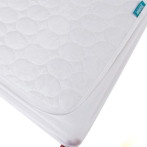 Crib Mattress Protector Sheets Waterproof 2 Pack, Quilted Crib Mattress Pad Cover Fitted Fits for Toddler Bed Mattress, White, 52” x 28” thumbnail 6
