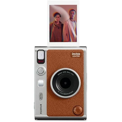 FUJIFILM INSTAX MINI EVO Instant Camera (Brown) Case Bundle | For Parties, Events & Instant Photos | Includes 32GB Memory Card, USB Card Reader, Cleaning Cloth thumbnail 3