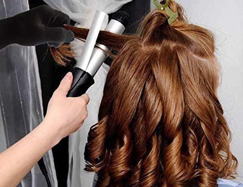 AFT90 Heat Resistant Glove for Hair Styling, Curling Iron, Flat Iron and Curling Wand, Black, Pink Edge thumbnail 5