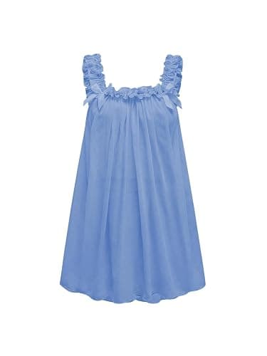 MakeMeChic Women's 2 Piece Lingerie Mesh Cute Pajama Sets Babydoll Ruffle Bow See Through Vintage Nightgown Sleepwear - Image 1