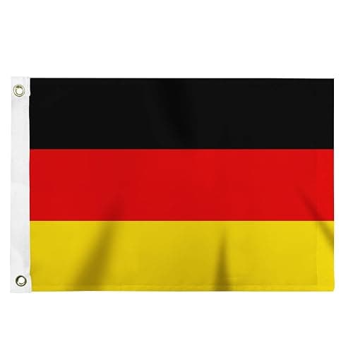 Flagolden Germany Flag 12x18 inches for Boat, Vivid Color Small German Flags with 2 Brass Grommets Nautical Outdoor - Image 1