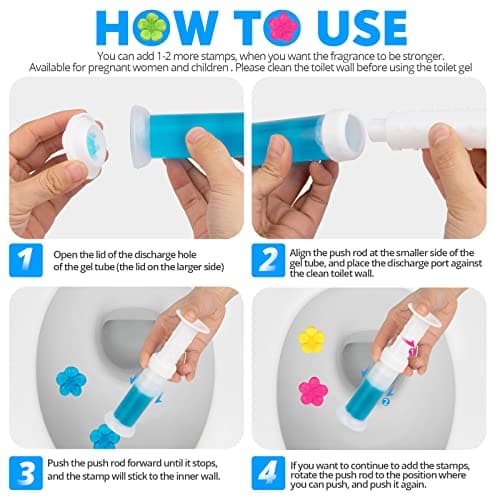 KILOSTEP Toilet Gel, 60 Count 5 Kinds Of Scent Toilet Cleaner Bowl Gel Stamp Kit Air Freshener thumbnail 6