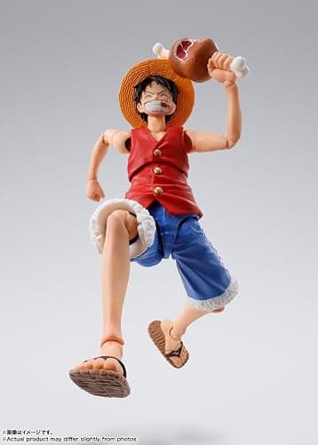 TAMASHII NATIONS - One Piece - Monkey D. Luffy -Romance Dawn- S.H.Figuarts Action Figure | One Piece 6 Inch Action Figure S.H. Figuarts - Monkey D Luffy Romance Dawn thumbnail 5