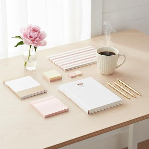 Pearhead Fabric Hardcover Journal Notebook 6x8 – Pointelle Embroidered College-Ruled Writing Journal with 200 Lined Pages, Pink thumbnail 9