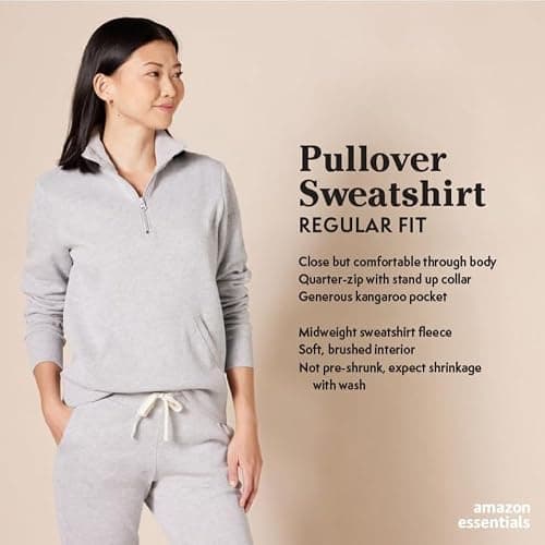 Amazon Essentials Women's Long-Sleeve Fleece Quarter-Zip Top (Available in Plus Size) thumbnail 2