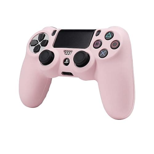 RALAN Pink Controller Skins for PS4, Silicone Controller Cover Skin Protector Compatible with PS4 Slim/PS4 Pro Controller (Pink Pro Thumb Grip x 6,Skull Cap Grip x 2)(Camouflage Pink+White Pink thumbnail 7