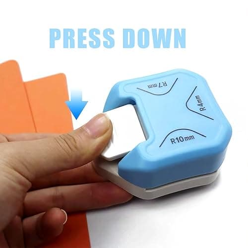 FUYOAL Corner Rounder Punch, 3 in 1 Corner Cutter Corner Paper Punch Card Making, Scrapbooking, Paper Craft (4mm, 7mm,10mm, Blue) thumbnail 6