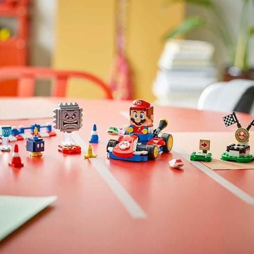 LEGO Mario Kart – Interactive Mario & Standard Kart - Toy Race Course with a Car, 3 Figures, a Podium & Barriers - Gamer Gift for 7+ Year Old Boys & Girls - 72043 thumbnail 2