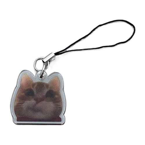 LIANXUE Cute Banana Cat Keychain for Students Funny Pendant Lanyard Decorations Cat Charm Phone Chain Anti-Lost Strap Decors thumbnail 2
