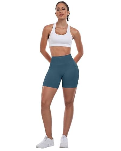 ATHVOTAR Workout Gym Shorts Women, High Waisted Seamless Butt Lifting Scrunch Butt Sports Shorts thumbnail 3