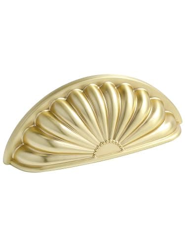 JIASENBAO Brushed Gold Cabinet Cup Pulls 3" Hole Center 10 Pack Brass Drawer Pulls Kitchen Hardware Cabinet Handles Dresser Handles Knobs - Image 1