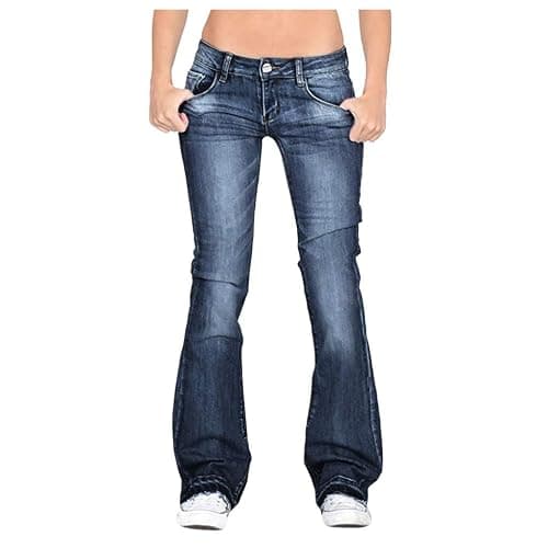 Cdiecer Bell Bottom Jeans for Women Low Rise Flare Pants Butt Lifting Jeans Mid 90s Bootcut Jean Plus Size Wide Leg Pant - Image 1