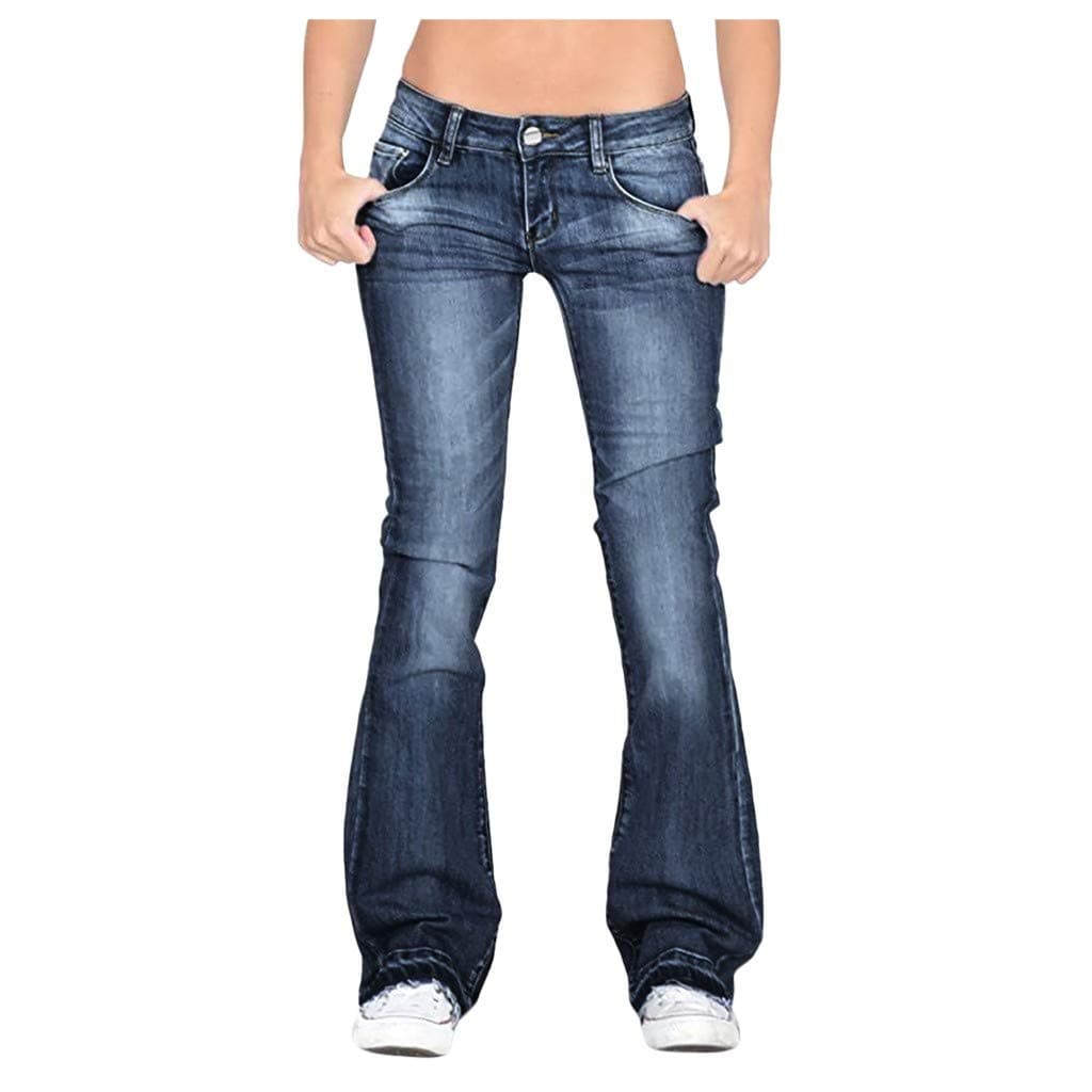 Bootcut Jeans Women's Stretch: Y2K Jeans Low Waist Impact Trousers Jeans Jeans 70 Batting Jeans Baggy Jeans Boyfriend Cargo Pants Large Sizes Jeans Straight-Fit Wide Leg Jeans Streetwear - Image 1