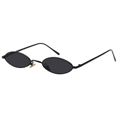 MEETSUN Vintage 90s Small Oval Sunglasses For Women Men Metal Frames Designer Gothic Glasses - Image 1