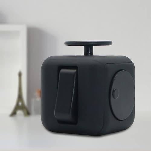 Appash Cube Fidget Toy Stress Anxiety Pressure Relieving Toy Great for Adults and Children[Gift Idea][Relaxing Toy][Stress Reliever][Soft Material] (Black & Black) thumbnail 2