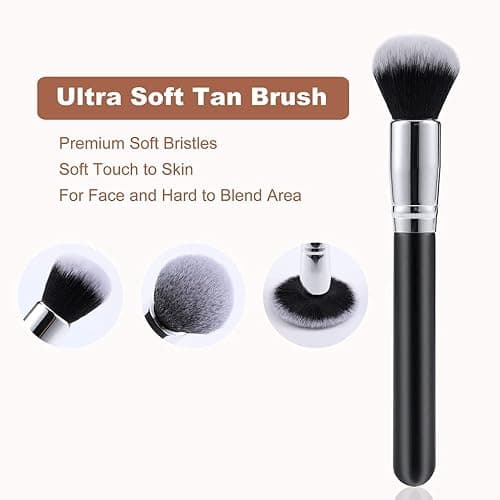 Sanfery 5-Piece Self Tanning Mitt Kit with Self Tanner Back Applicator, Self Tanning Brush, Exfoliating Mitt & Accessories for Flawless Tan thumbnail 5