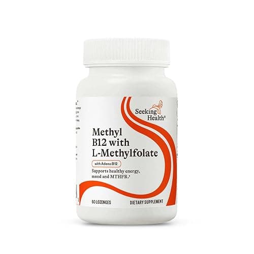 Seeking Health Methyl B12 with L-Methylfolate - MTHFR Support Supplement - Methylation Support Supplement - Lozenges to Support Brain Health & Energy - 60 Lozenges - Image 1