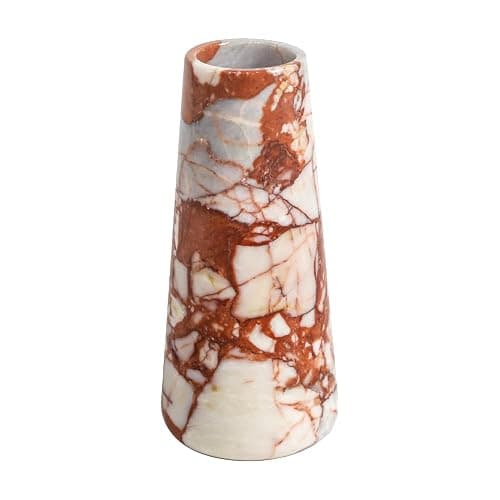Natural Marble Vase ， Modern Minimalist Stone Vase for Home Decor， Elegant Table & Shelf Decor for Living Room, Entryway, Mantel ， Luxury Centerpiece - Image 1