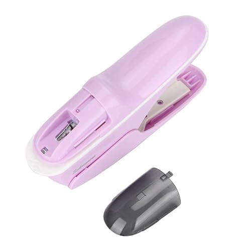 EIMSOAH Stapleless Stapler, Labor Saving Ergonomic Handle Safe for Children No Staple Binding Up to 8 Sheets, with Strong ABS Material, for Office School Home Use (Purple) thumbnail 5