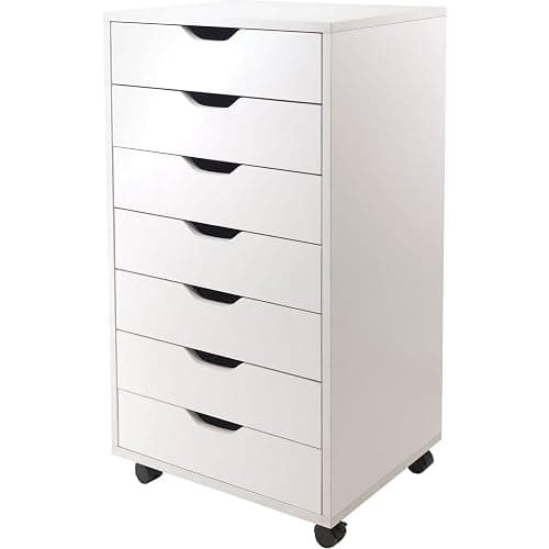 Winsome Halifax 7-Drawer Composite Wood Cabinet, White (10792) - 7 Drawers - White thumbnail 4