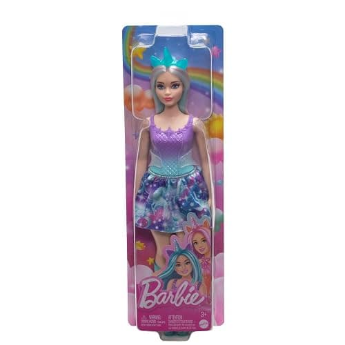Barbie Unicorn Doll with Turquoise Fantasy Hair, Pastel Outfit, Curvy Body Type & Unicorn-Themed Accessories thumbnail 6