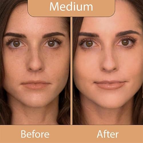 LUMINESS Silk Airbrush Spray Foundation & Buffing Brush Kit – Full Coverage Foundation & Dual-Sided Buffing Brush - Buildable Coverage, Anti-Aging Formula Hydrates & Moisturizes (Shade - Medium) thumbnail 3