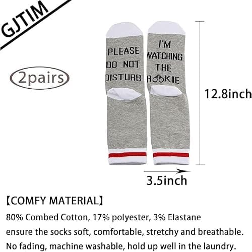 GJTIM 2 Pairs Crime Drama TV Show Inspired Gift Do Not Disturb I’m Watching Comedy Show Socks TV Show Birthday Gift for Women (Watching R) thumbnail 2