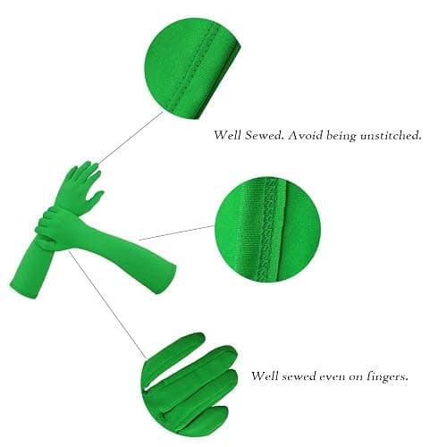 Aniler Men's and Women's 15'' Elbow Length 20s Stretchy Cosplay Solid Color Gloves thumbnail 3
