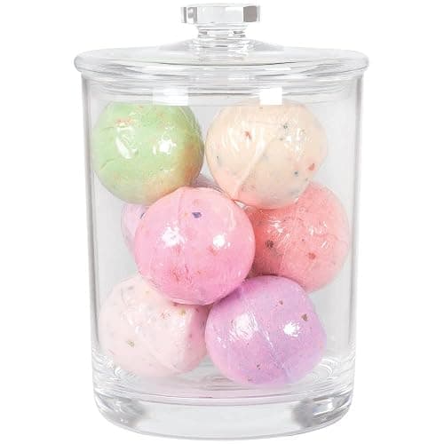 ForPro Professional Collection Acrylic Apothecary Jar with Lid, 60 Oz Storage Container for Bathroom, Kitchen and Office, 7.75" x 5" thumbnail 5