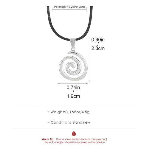 POYAMUSE Chunky Spiral Swirl Necklace - Aesthetic Grunge Jewelry for Trendy Looks, Boho Choker Necklace - Bohemia Jewelry for Women thumbnail 2