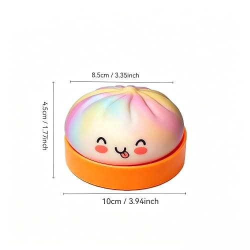 Mystery Dumpling Squishy Sherbert Edition, Random 1 of 7 Colors, Mystery Squishy with Box, Colorful Dumplings Squeeze Balls Stress Relief Sensory for Holiday & Birthday Gifts thumbnail 3