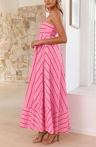 Watermelon red maxi dress for the summer thumbnail 5