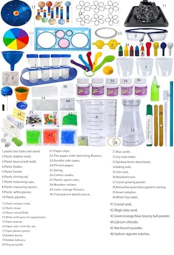 UNGLINGA 250+ Science Experiments Kits for Kids, Boys Girls Toys Birthday Gifts Ideas, Chemistry Set, S.T.E.M Educational Project, Volcano Scientist Kit thumbnail 7