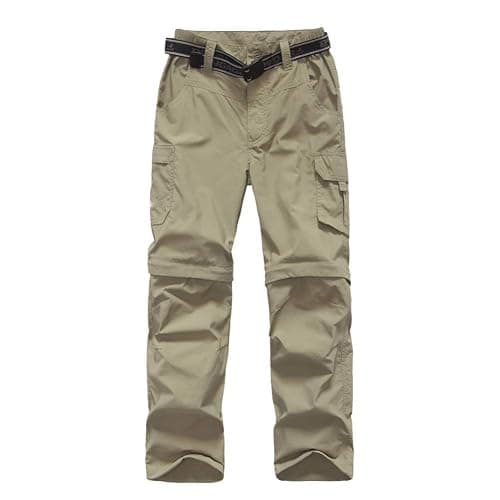 JOMLUN Boy’s Scout Pants Convertible Hiking Quick Dry Zip Off Pants Outdoor Climbing Casual Trouser Kids Youth Cargo Pants thumbnail 2