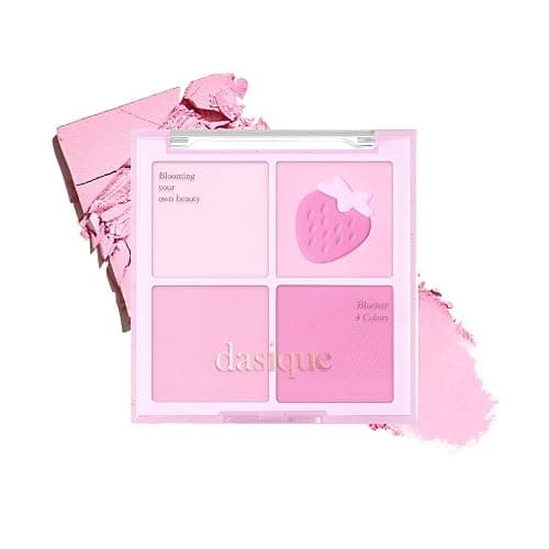 dasique Blending Mood Cheek | f#06 Berry Smoothie | korean makeup | 4 Blendable Shades in Lightweight Smooth Powder | Vegan | Pink Blush - Image 1