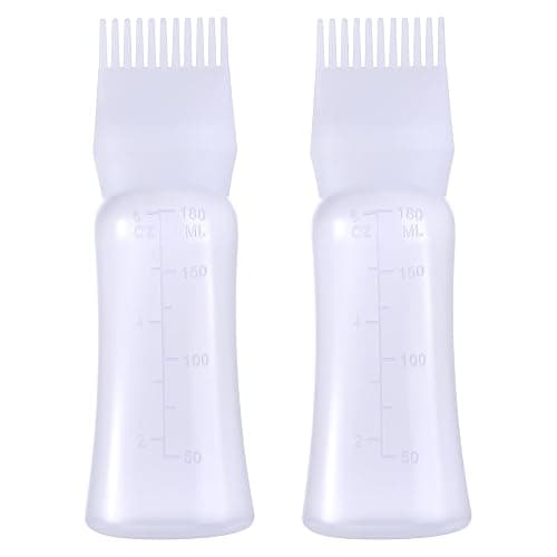 Root Comb Applicator Bottle 6 Ounce Hair Oil Applicator for Hair Dye, Hair Oiler Comb Bottle with Graduated Scale - Image 1