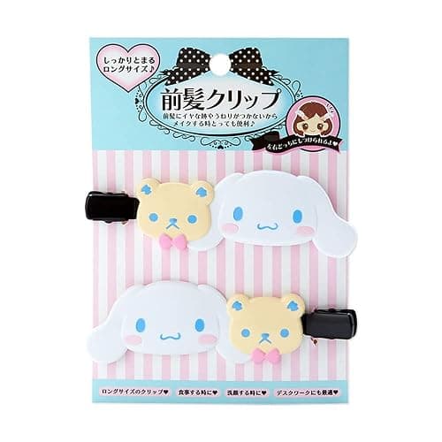 SANRIO Cinnamoroll Long Bangs Clip, 2 Pack, White, 10 x 14 1.5 cm (3.94 5.51 0.59 inch), Hair Clip for Young Girls & Children, Unisex, ABS Plastic - Image 1