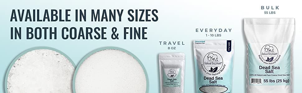 Natural Elephant Dead Sea Salt for Soaking & Bathing | 1 Pound Bag (16oz) | Fine Grain | 100% Natural and Pure thumbnail 6