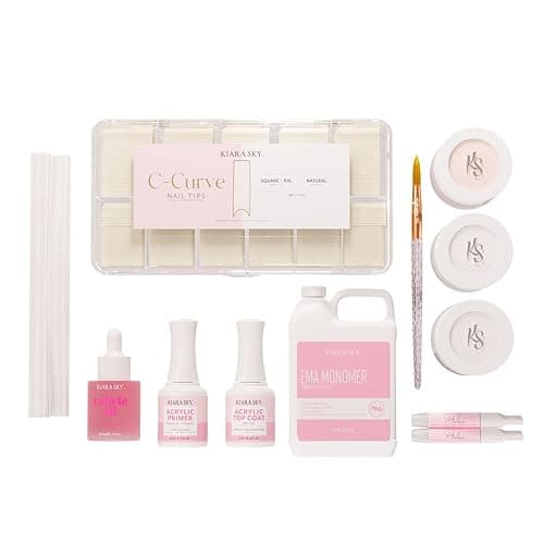 Kiara Sky 14 Piece Acrylic Nail Starter Kit (Includes EMA Monomer, Top Coat, Primer) thumbnail 3