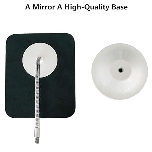 YEAKE Adjustable Flexible Gooseneck Makeup Mirror,360°Rotation Folding Portable Desk Vanity Mirror with Stand Shower Shaving Cosmetic Mirror Square thumbnail 7