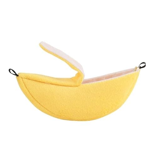 ISMARTEN Banana Bed House, Hammock for Small Animal, Warm Bed House, Cage Nest for Sugar Glider Hamster Small Bird Pet (Banana) thumbnail 5