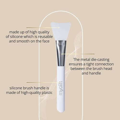 MyoLift 7eWellness Applicator Silicon Brush - Mask applicator brush for Facial Skincare, Reusable brush for the Anti Aging mask, Soft & Durable Face Mask Applicator for gels, DIY masks, easy-to-clean thumbnail 4