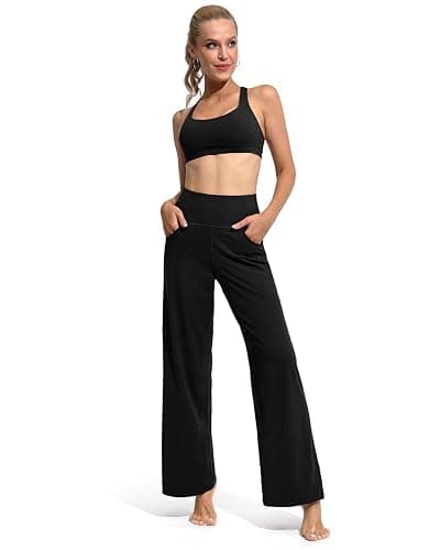 Promover Wide Leg Pants Woman Yoga Pants with Pockets Stretch Loose Casual Lounge Sweatpants Petite/Regular/Tall thumbnail 4