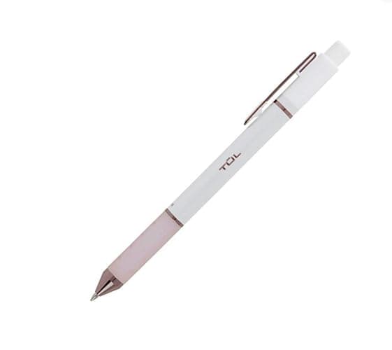 TUL Retractable Gel Pens, Limited Edition, Sunset Shades, Medium Point, 0.7 mm, Pearl White Barrel, Blue Ink, Pack of 4 thumbnail 4