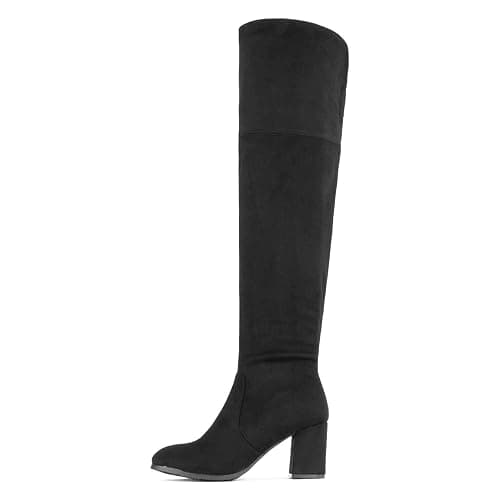 DREAM PAIRS Women's Thigh High Block Heel Over The Knee Boots thumbnail 3