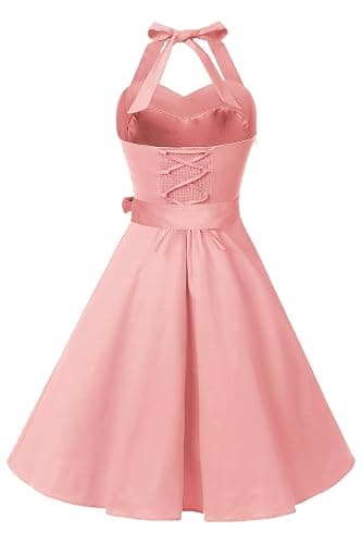 Topdress Women'sVintage Polka Audrey Dress 1950s Halter Retro Cocktail Dress thumbnail 3