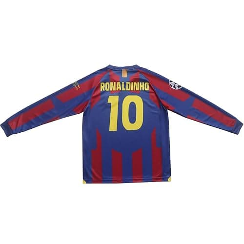 Pitch and Trek Vintage Barcelona Home Long Retro Football Soccer Youth Jersey Shorts Youth Sizes. thumbnail 5